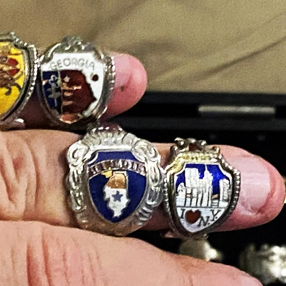 Wholesale 50 Vintage Custom Handmade Spoon Ring Assorted Cities